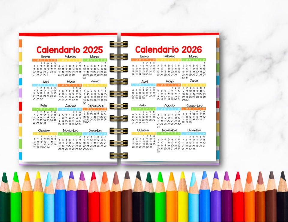 Doc. Mini Agenda Docente - Útiles Bonitos