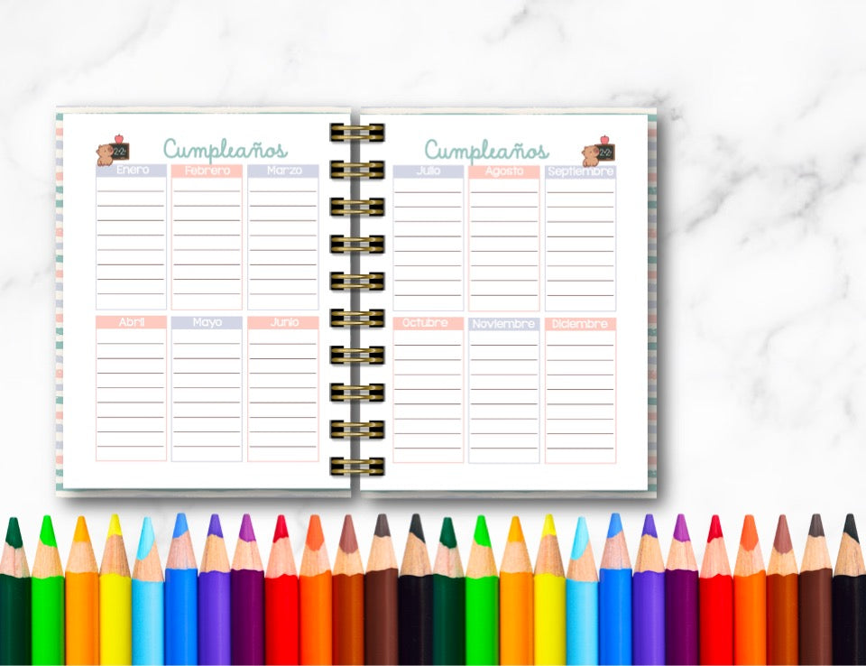 Doc. Mini Agenda Docente - Capibara