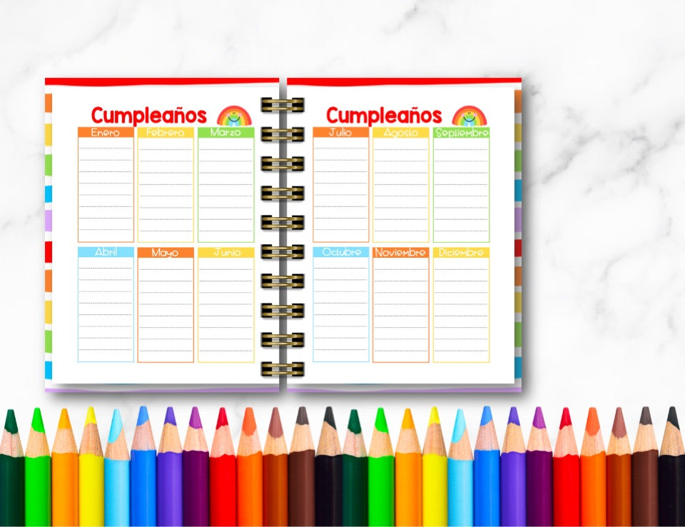 Doc. Mini Agenda Docente - Útiles Bonitos