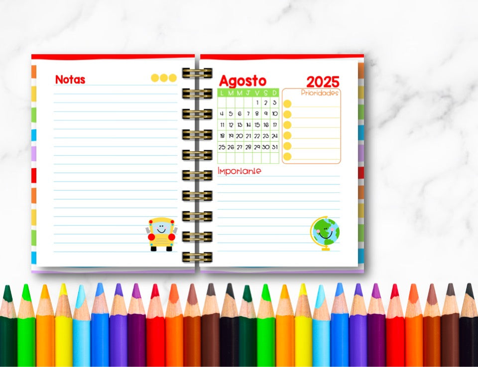 Doc. Mini Agenda Docente - Útiles Bonitos