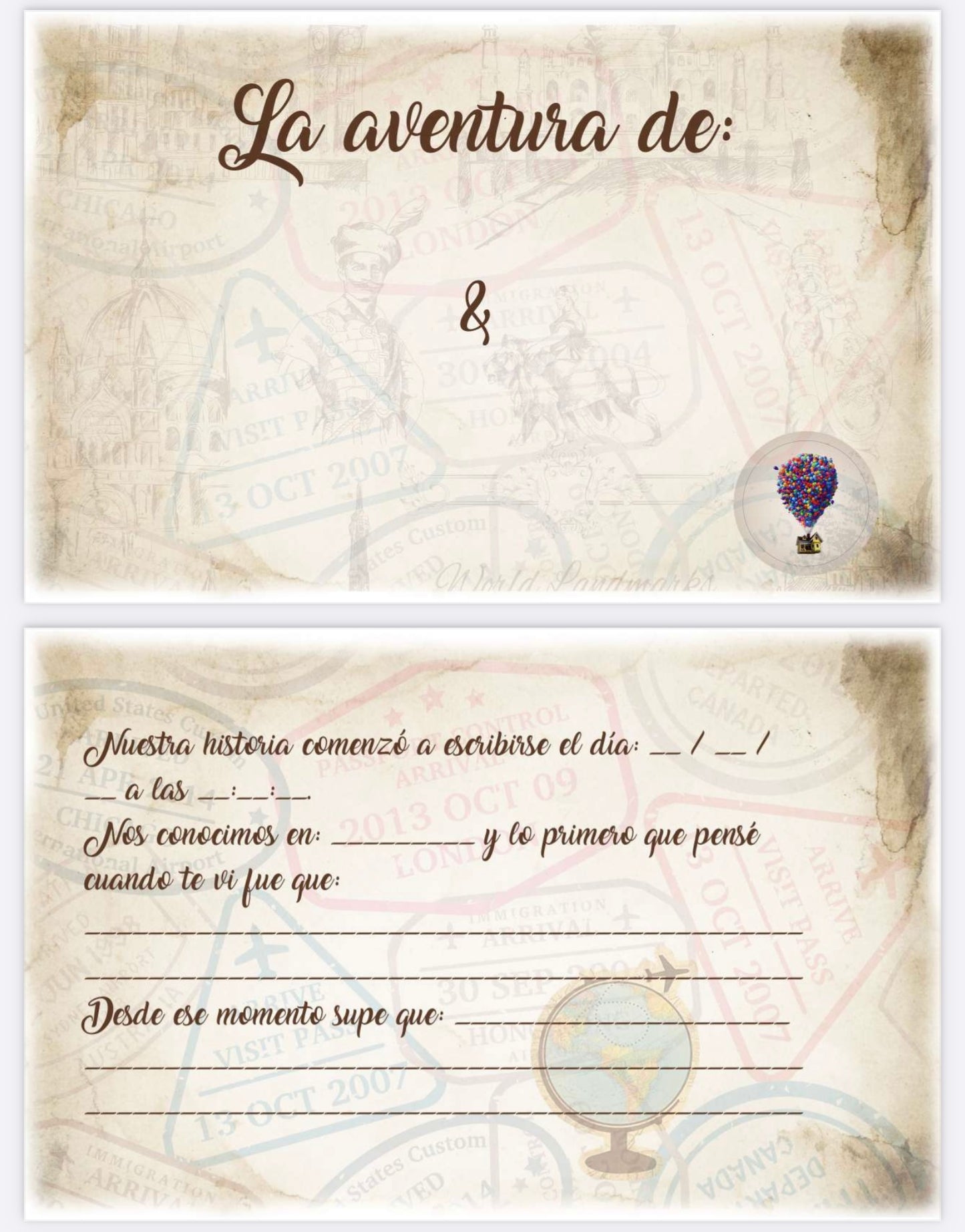 Álbum Our Adventure Book