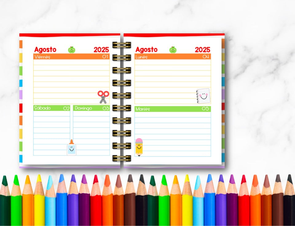 Doc. Mini Agenda Docente - Útiles Bonitos
