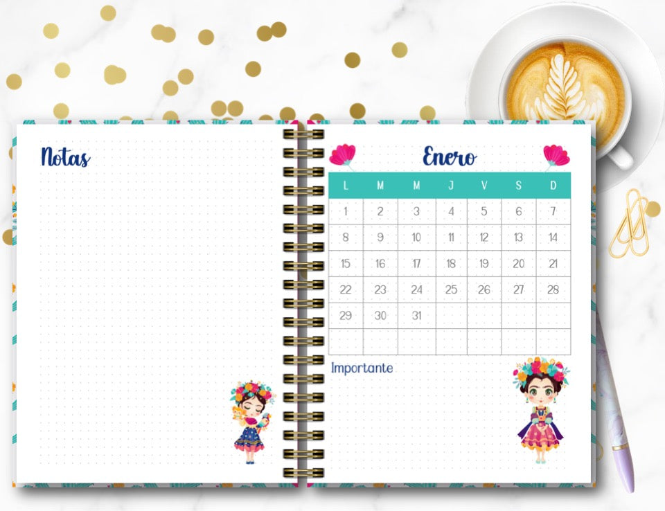 Agenda Frida Kahlo 1 X