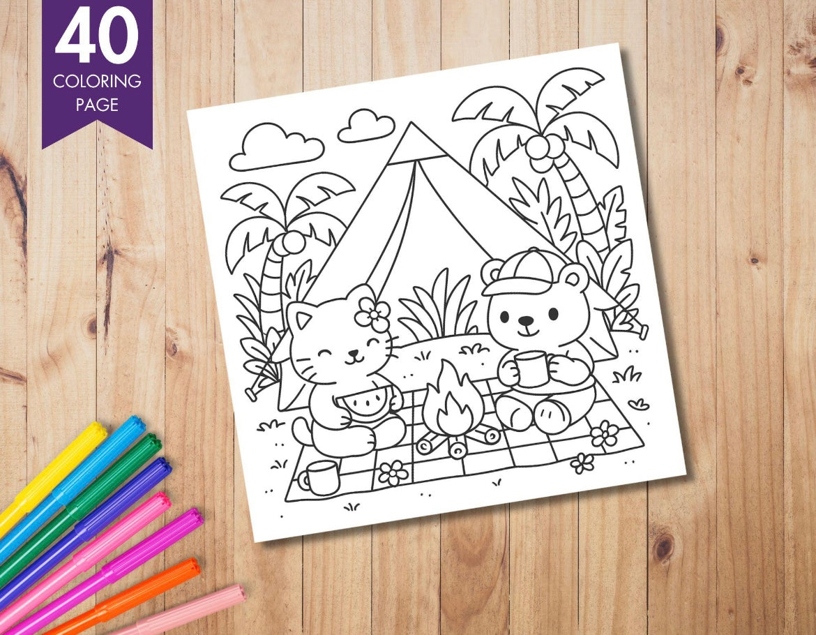 Coloring Book - Cozy Hawaii