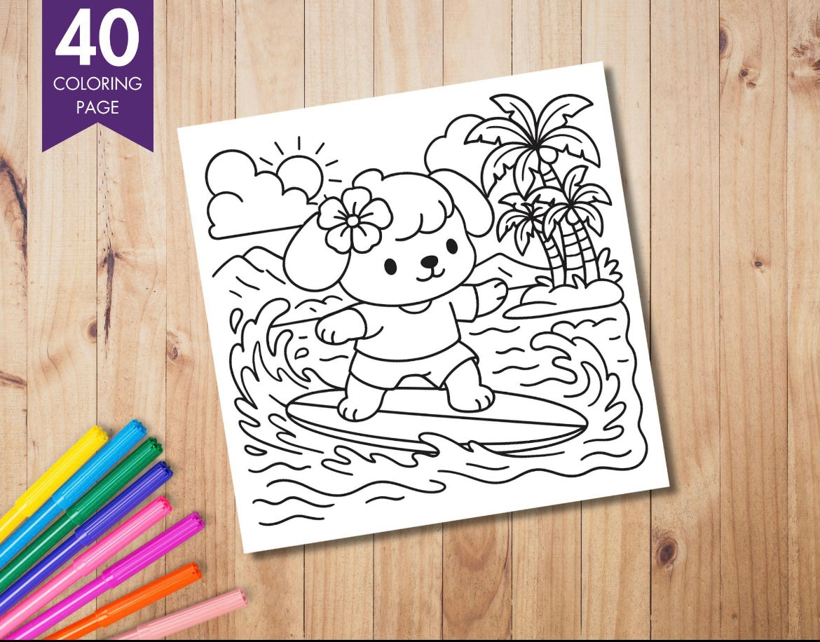 Coloring Book - Cozy Hawaii