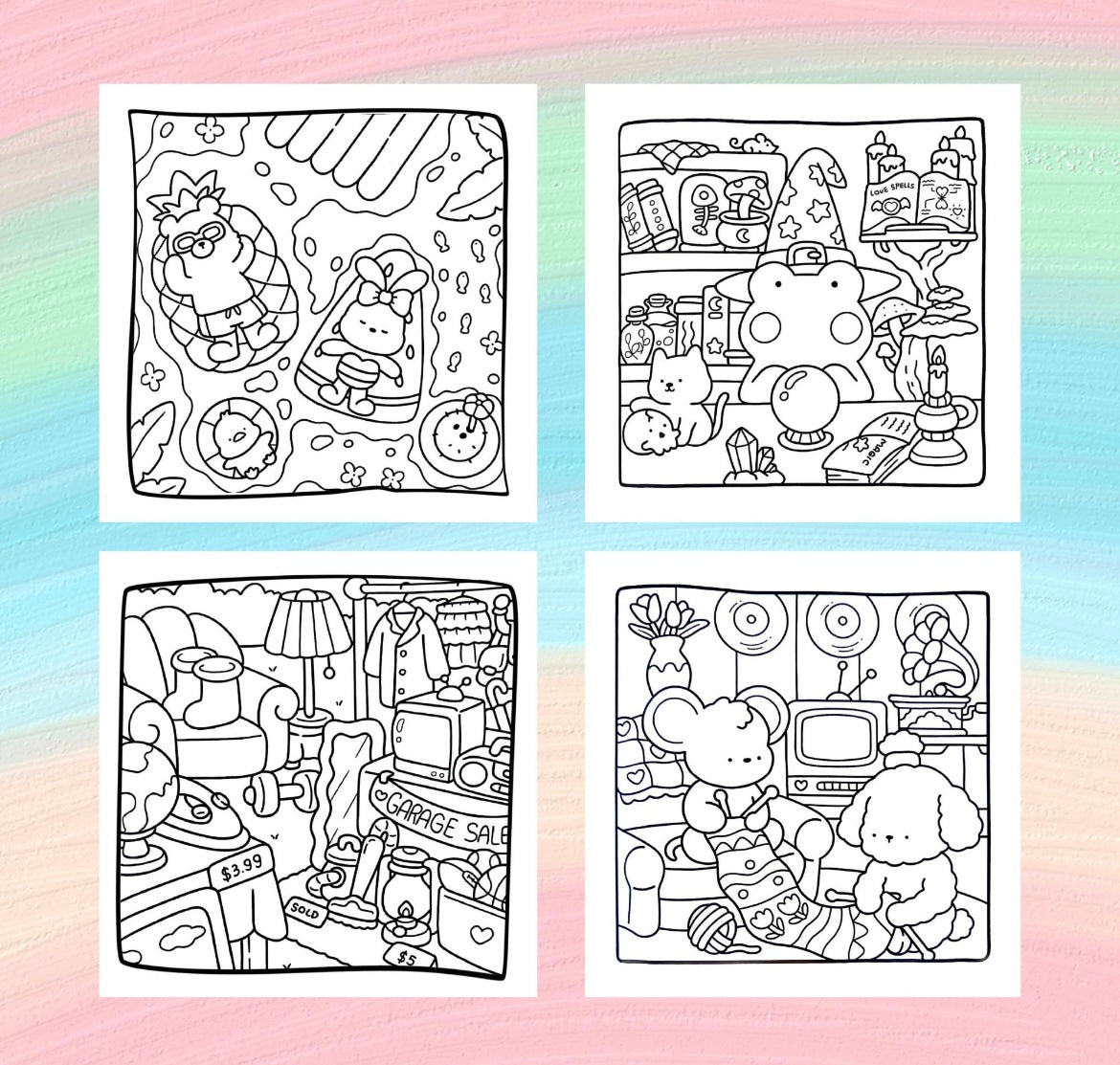 Coloring Book - Cozy Friends