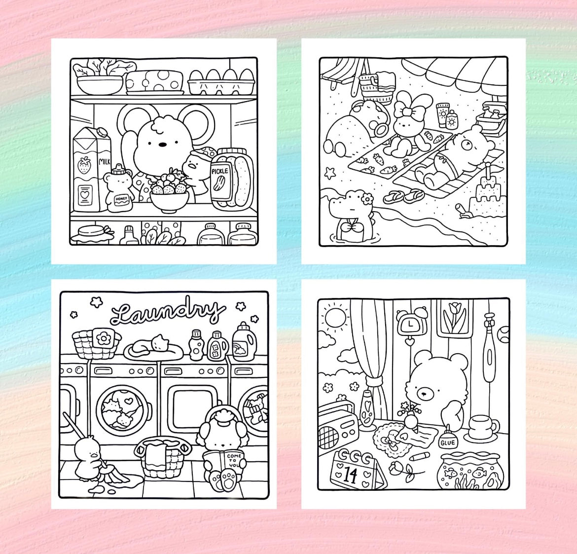 Coloring Book - Cozy Friends