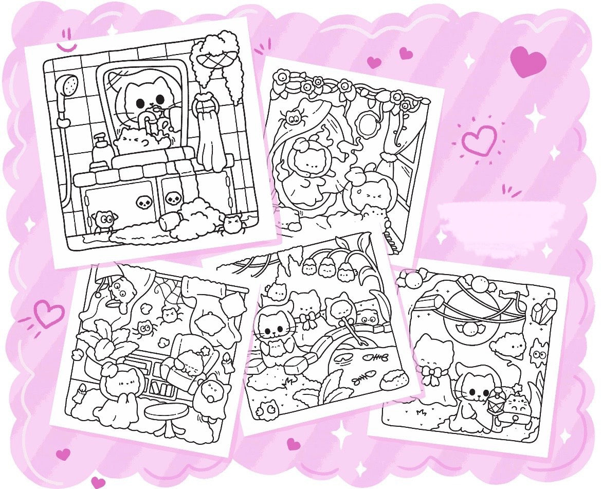 Coloring Book - Spooky Cats