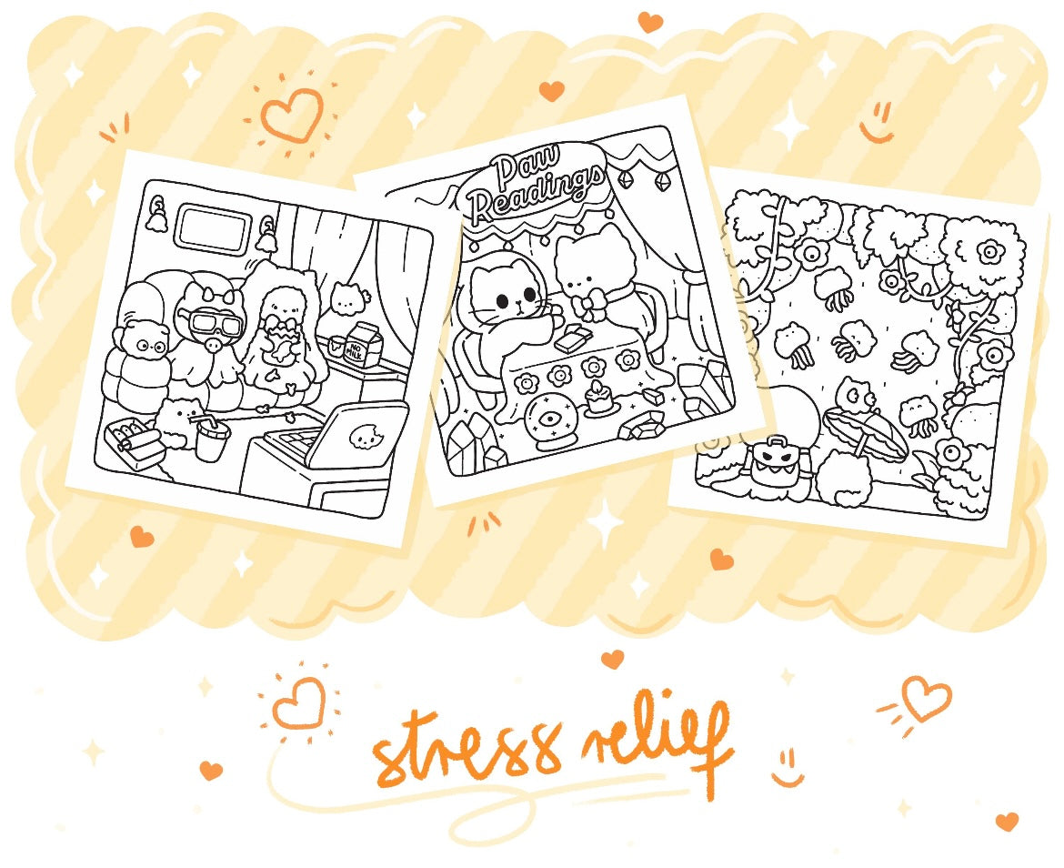Coloring Book - Spooky Cats