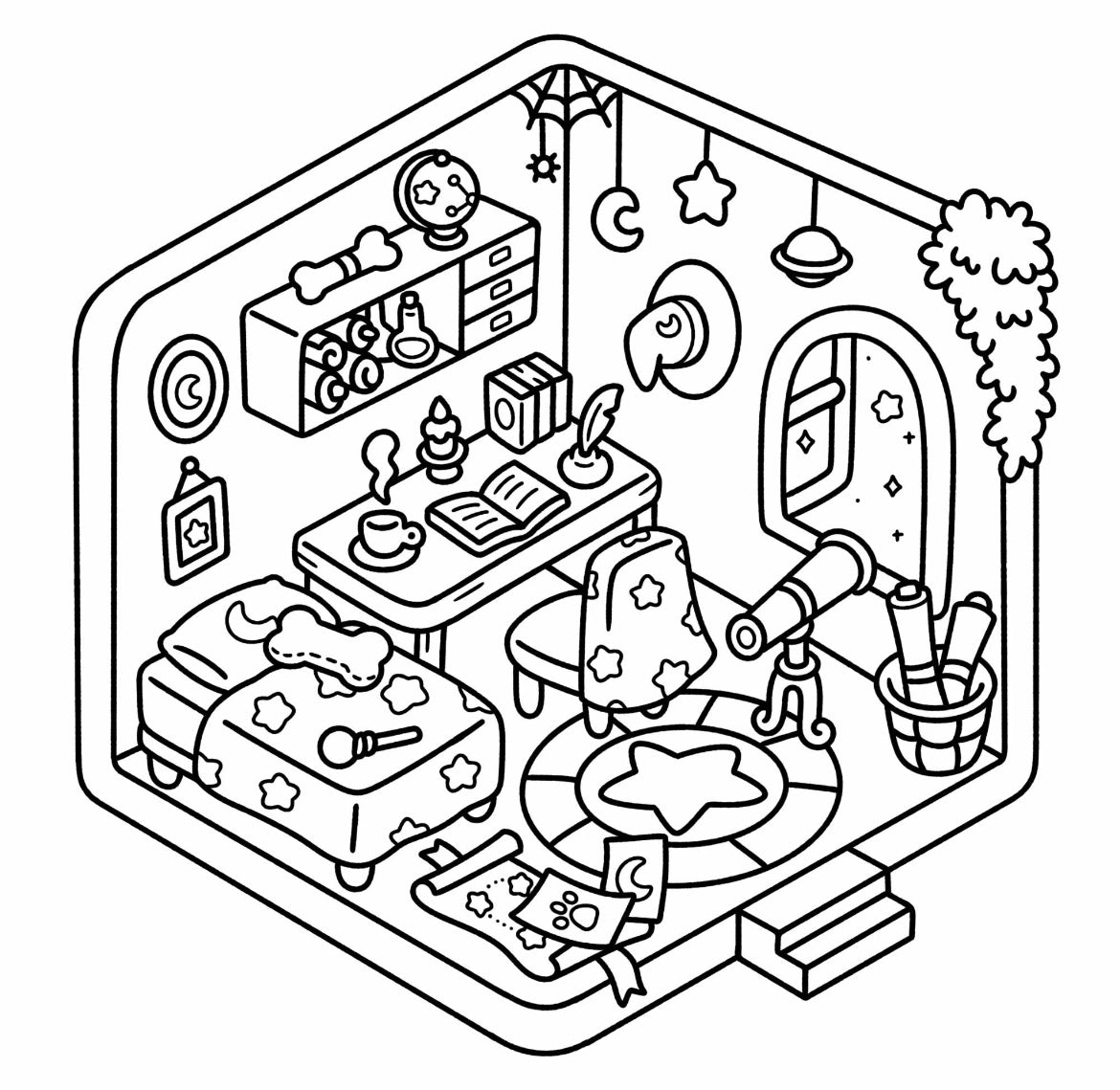 Coloring Book - Spooky Friends