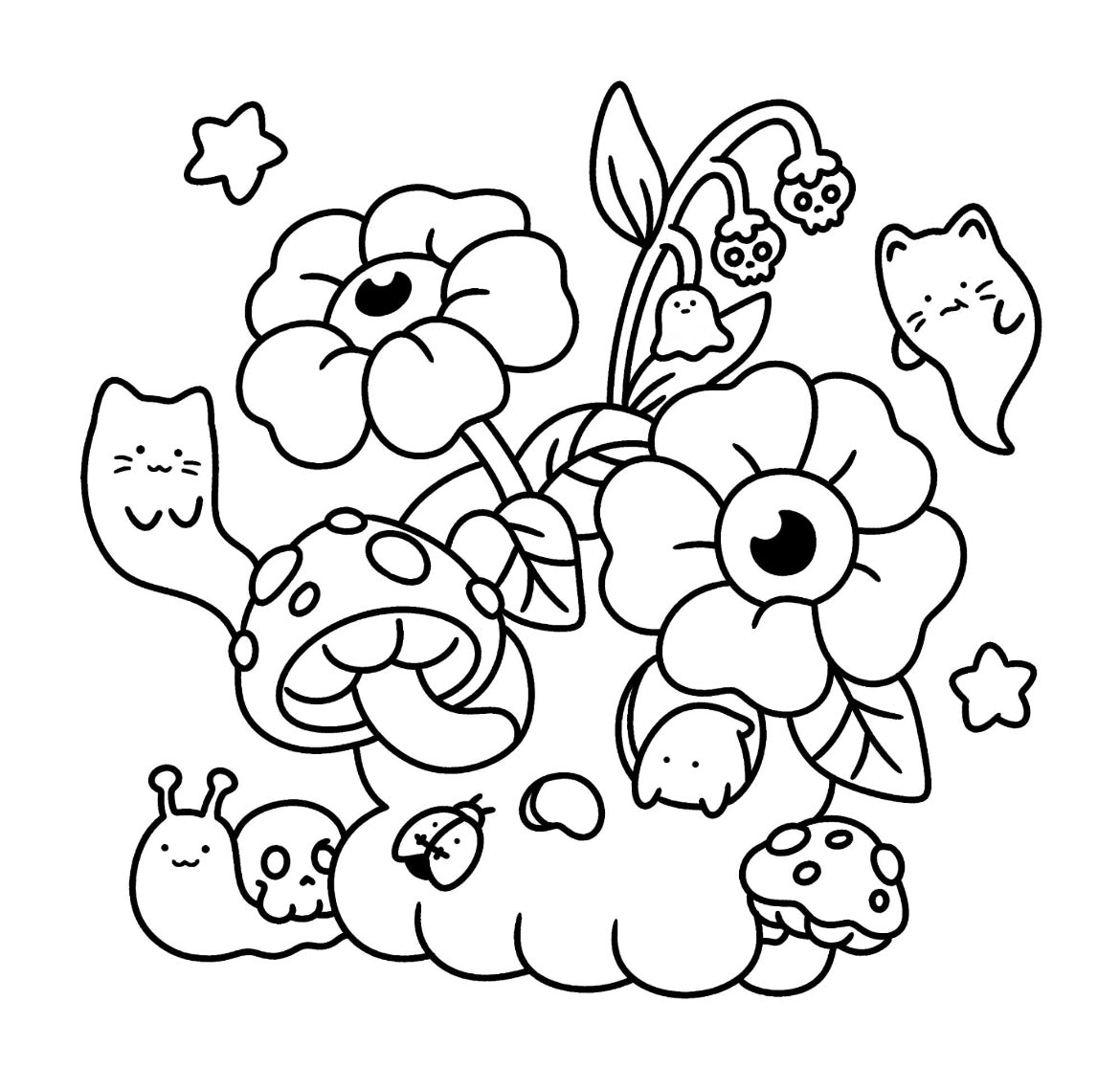 Coloring Book - Spooky Friends