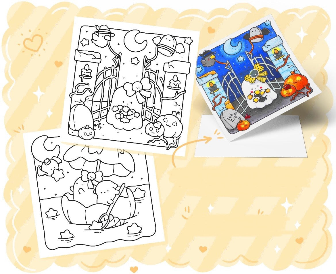 Coloring Book - Cute Spookies