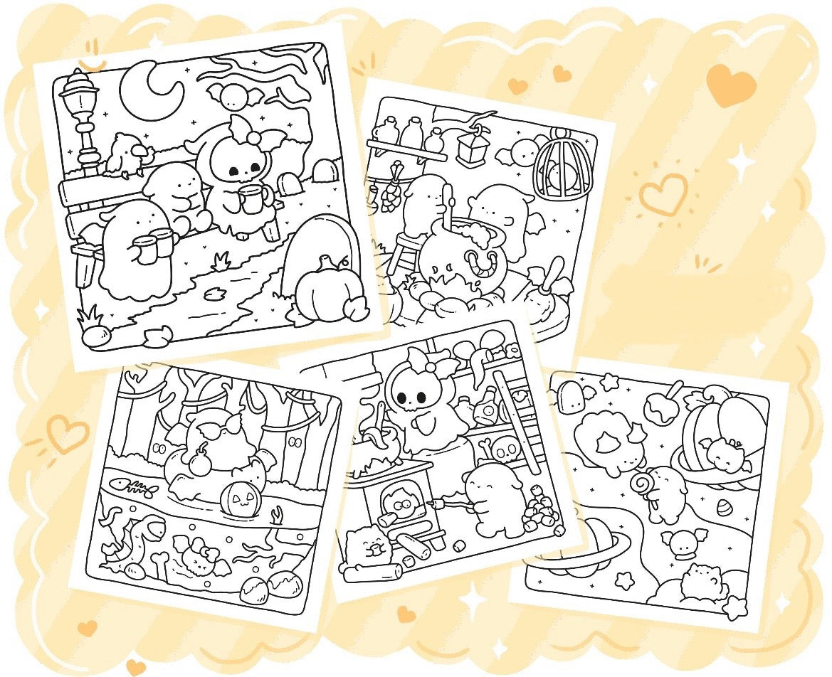 Coloring Book - Cute Spookies