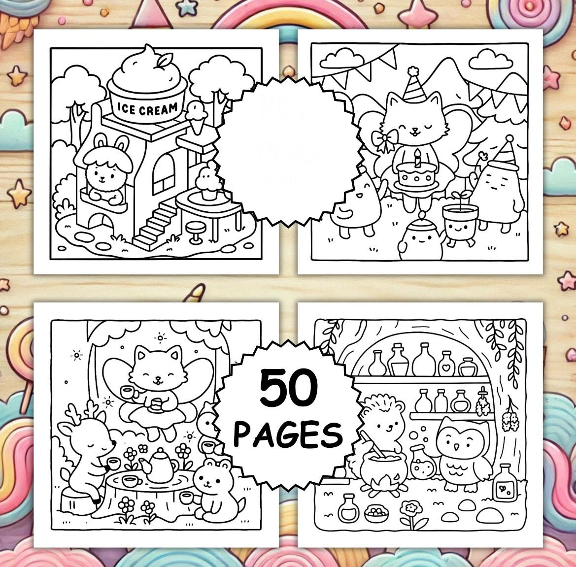 Coloring Book - Mystical Buddies