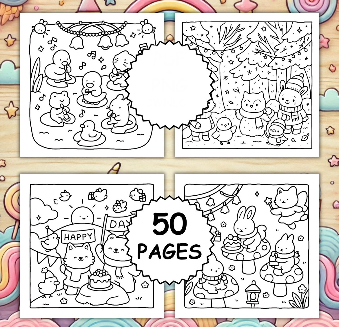 Coloring Book - Mystical Buddies