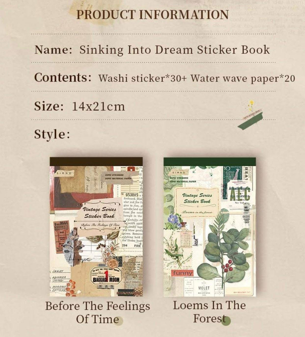 St. Stickers Revista "Vintage Series Sticker Book"