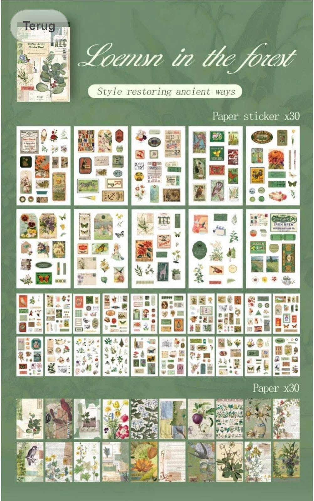 St. Stickers Revista "Vintage Series Sticker Book"