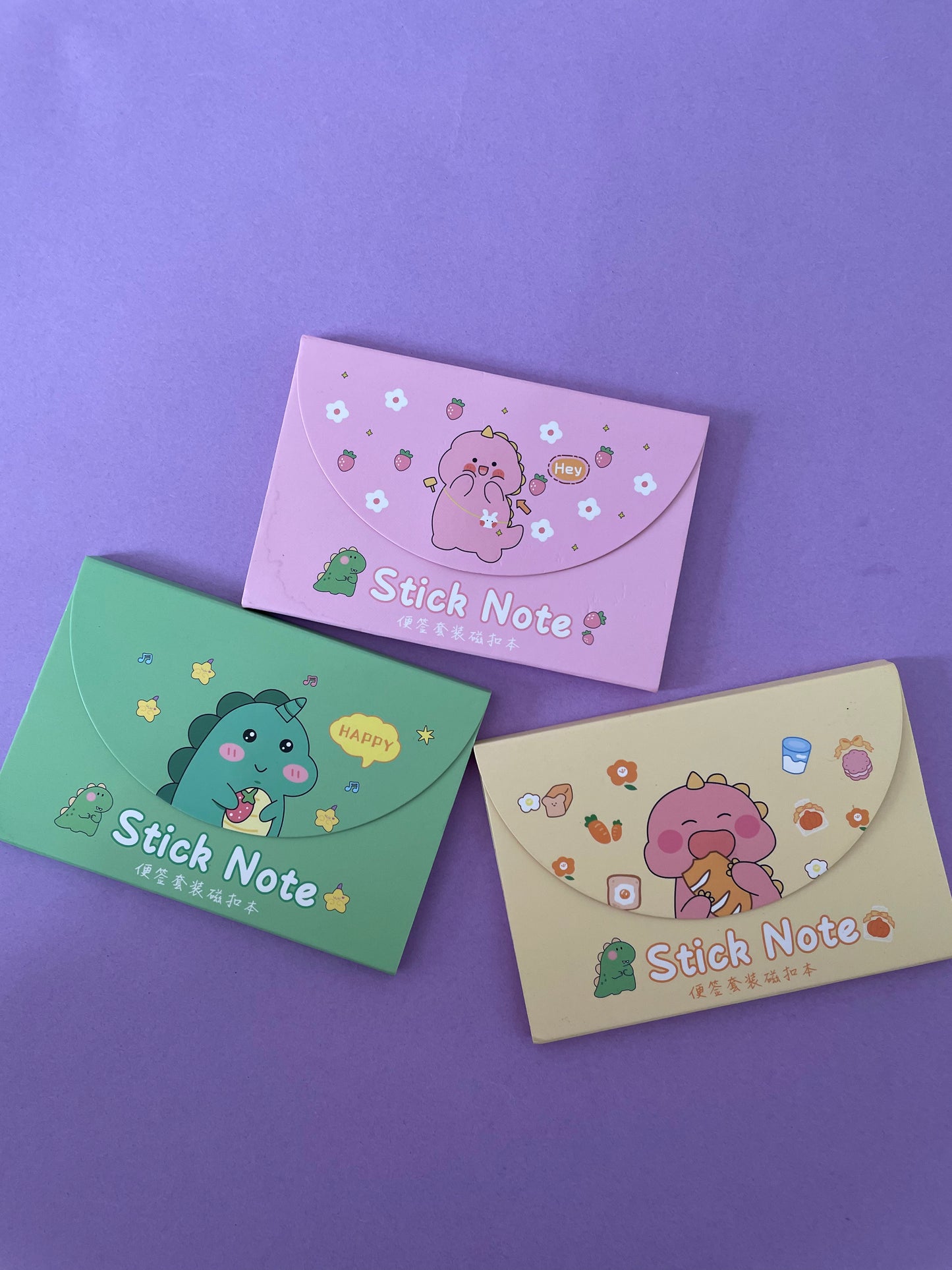 St. Post it Stick Note Dino Kawaii