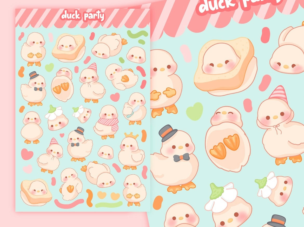 St. Stickers Patitos Kawaii