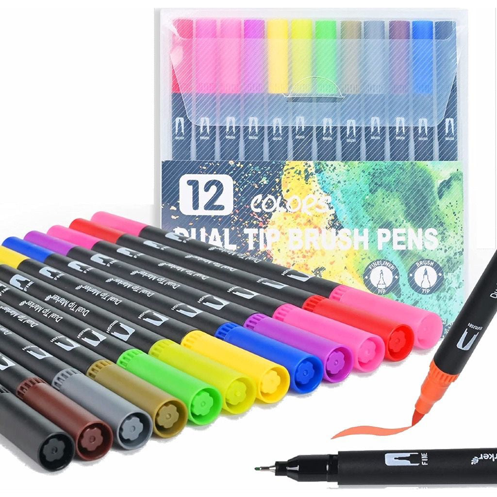 St. E. Plumones Dual Tip Brush Pens
