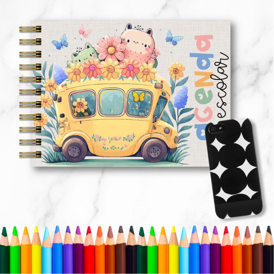 Doc. Mini Agenda Docente - Cute Bus