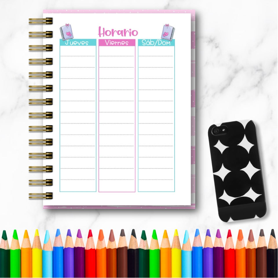 Doc. Mini Agenda Docente - Cute Colors