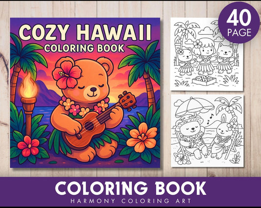 Coloring Book - Cozy Hawaii