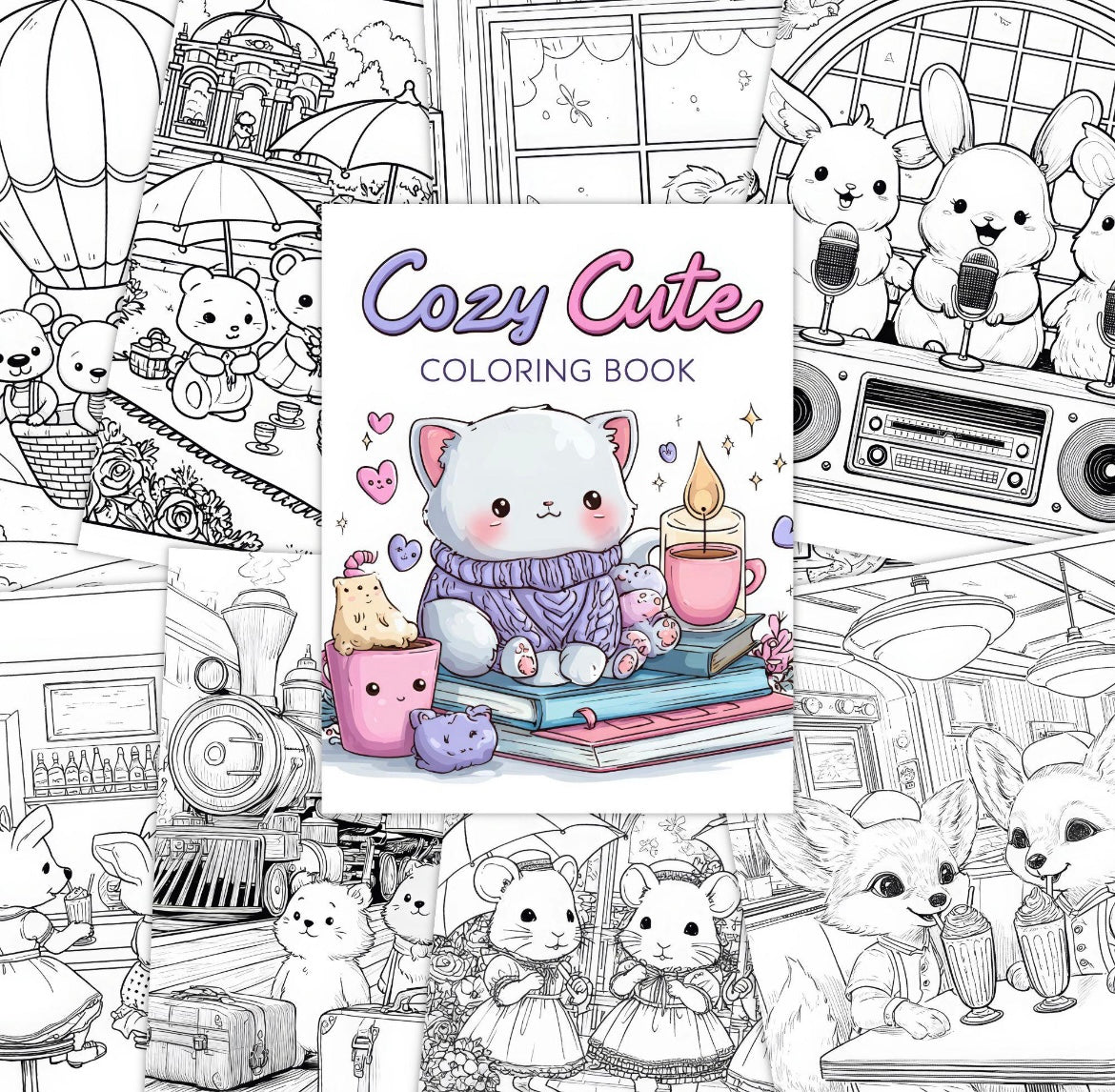 Coloring Book - Cozy Cute