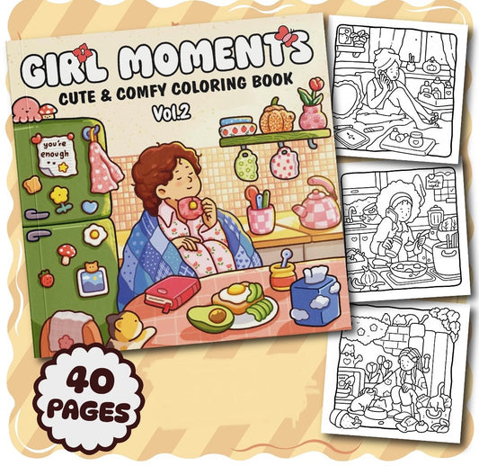 Coloring Book - Girl Moments Vol. 2