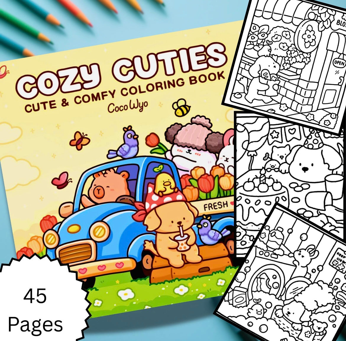 Coloring Book - Cozy Cuties