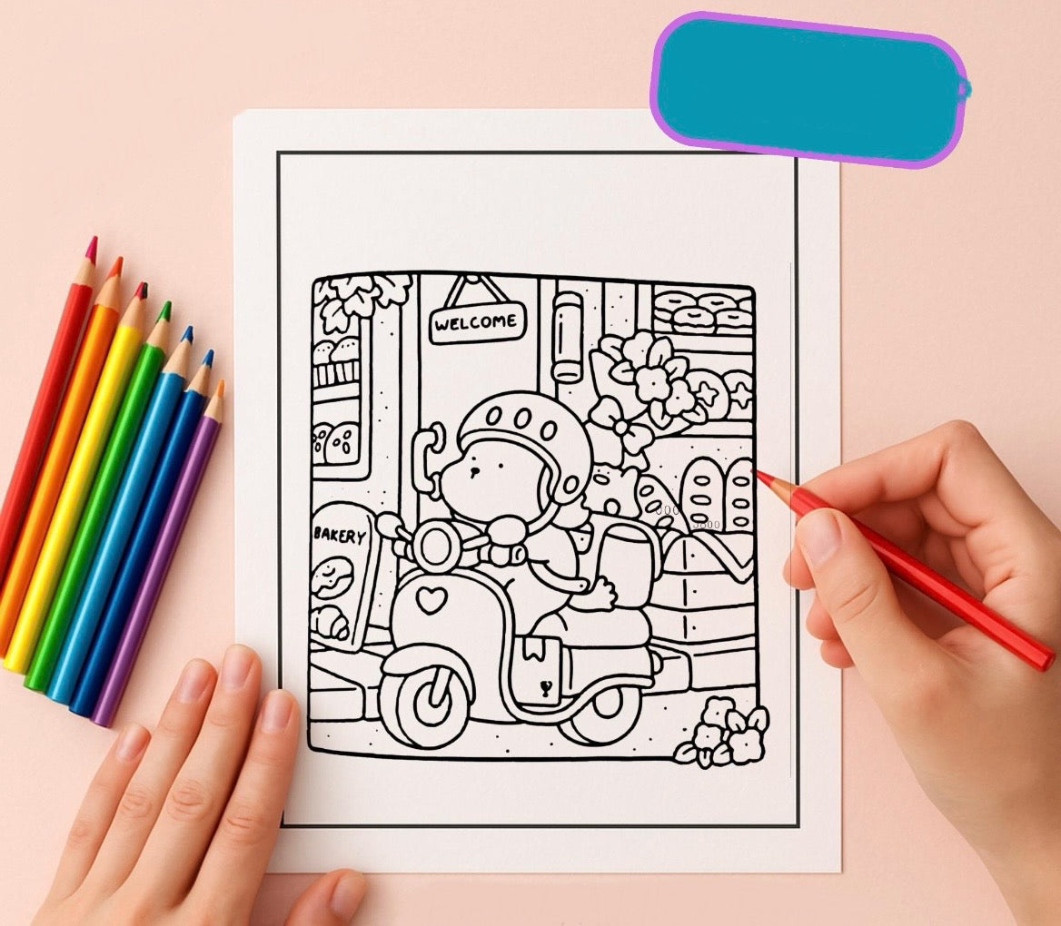 Coloring Book - Cozy Cuties