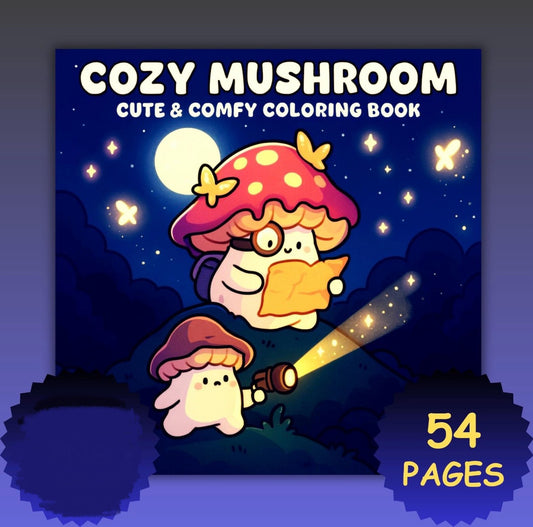 Coloring Book - Cozy Mushroom