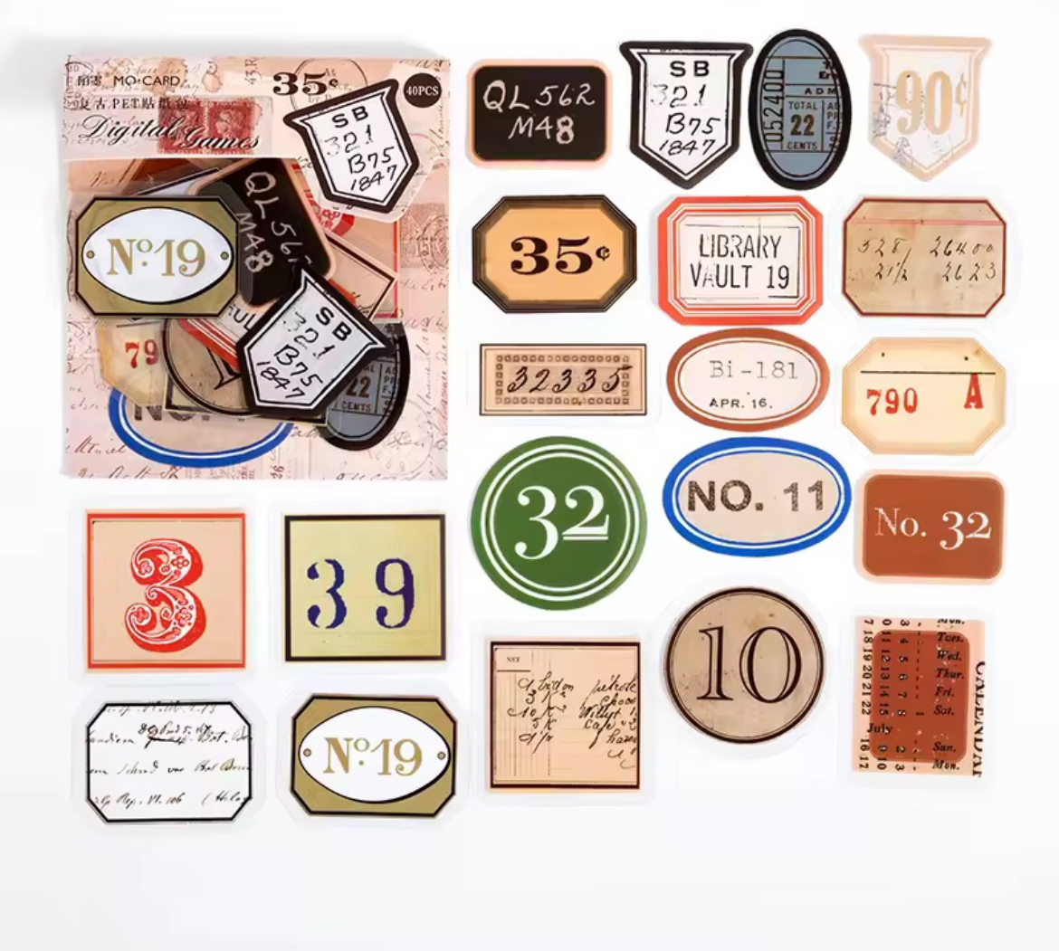 St. Stickers Vintage "Mo Card"