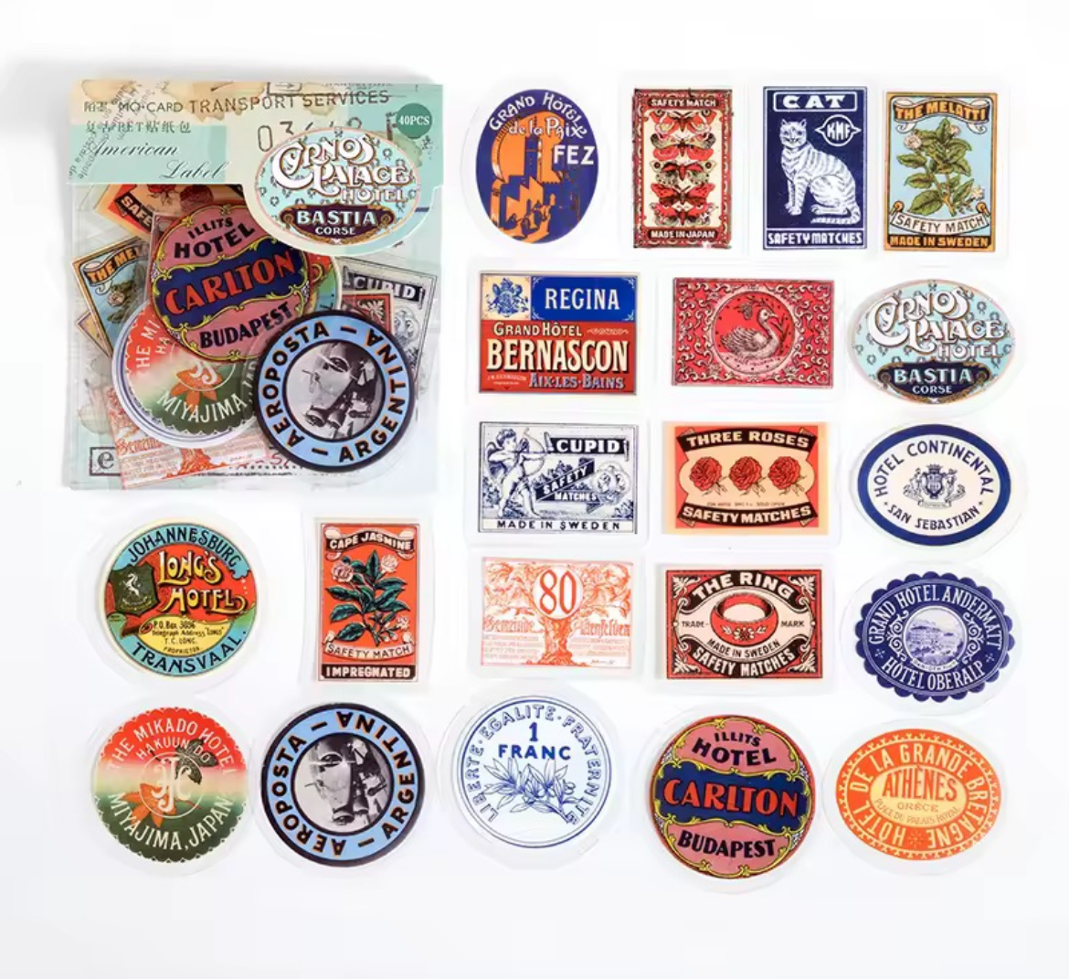 St. Stickers Vintage "Mo Card"