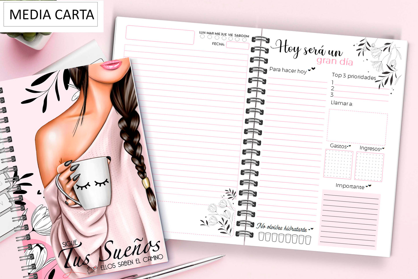 Planner Pink Coffee