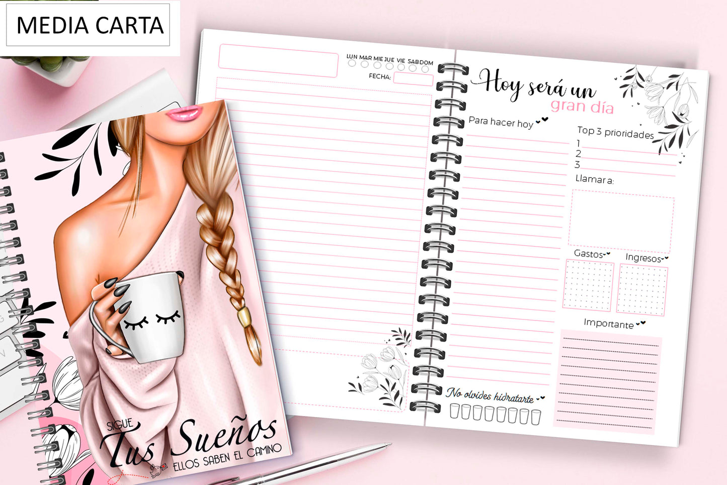 Planner Pink Coffee