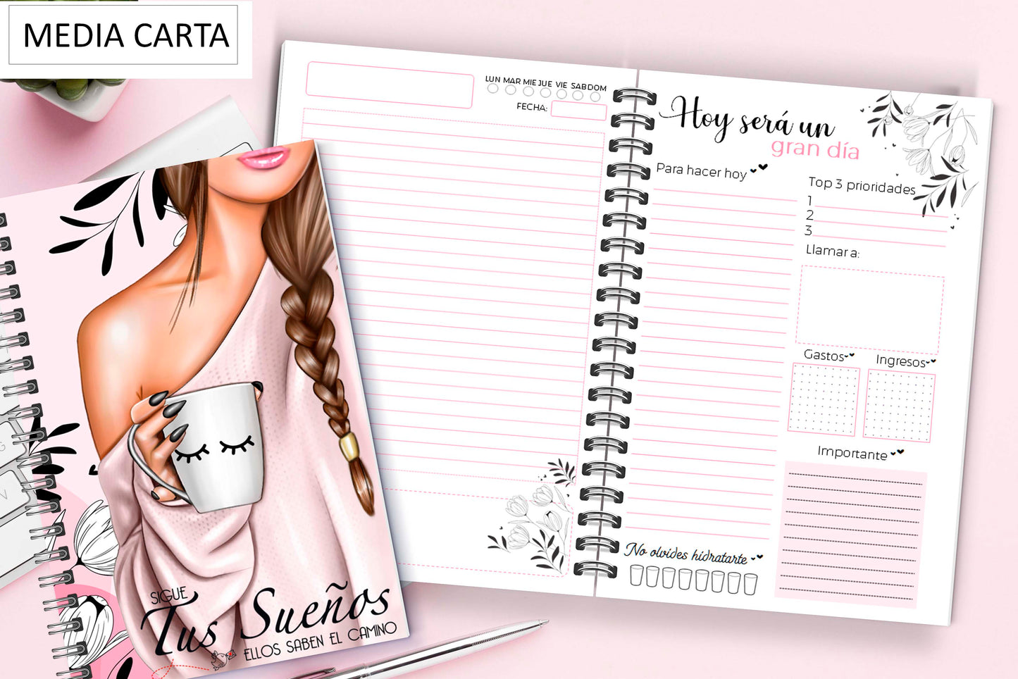 Planner Pink Coffee