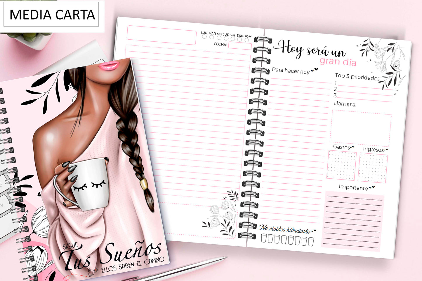 Planner Pink Coffee