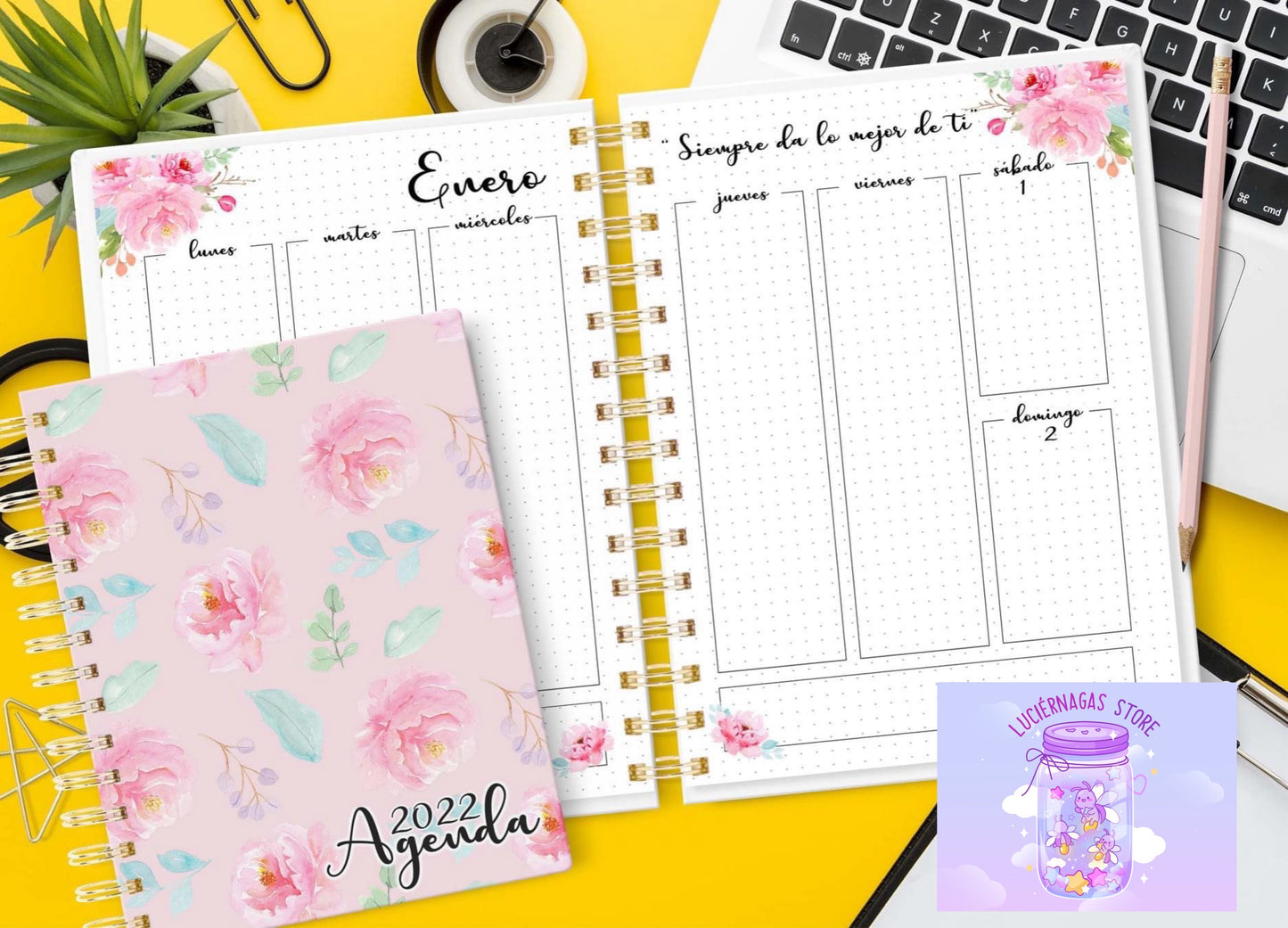 Agenda Pink Flowers S.