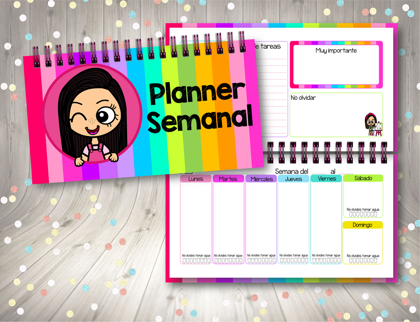 Organizador semanal - Cutes