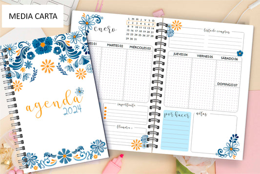 Agenda Floral Blue S.