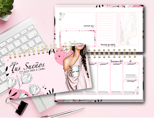 Organizador semanal - Girl Pink