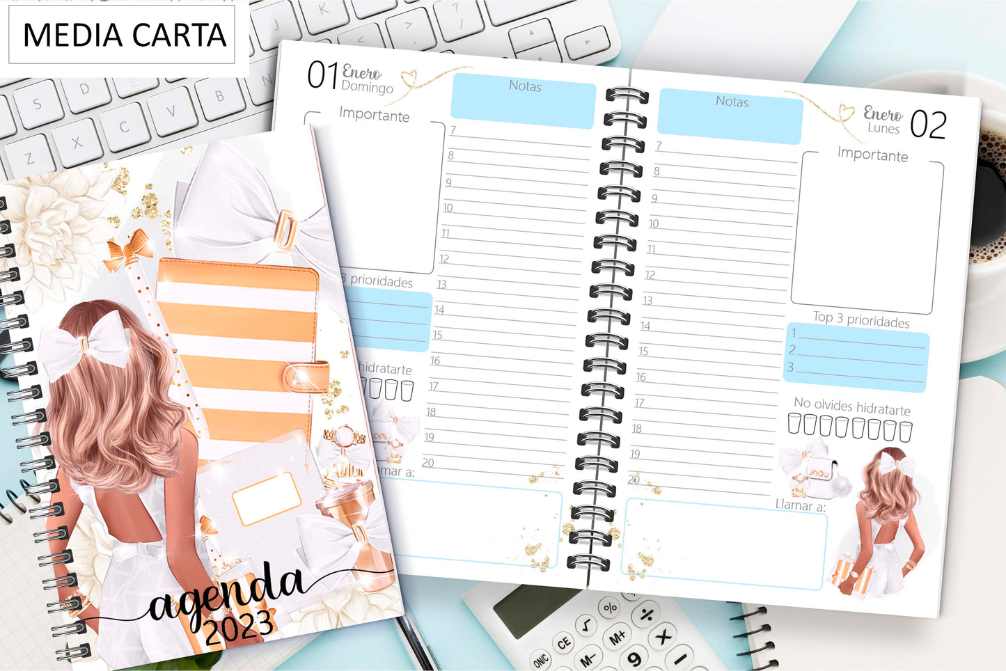 Agenda Girl Gold D.