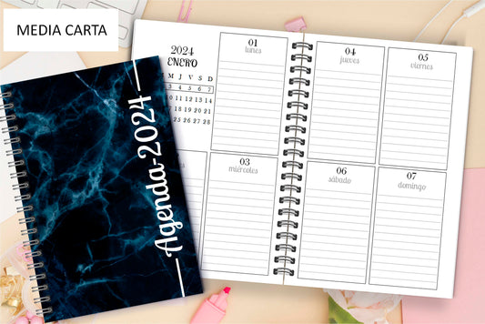 Agenda Mármol Blue S.